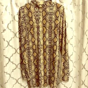 Snake print dress